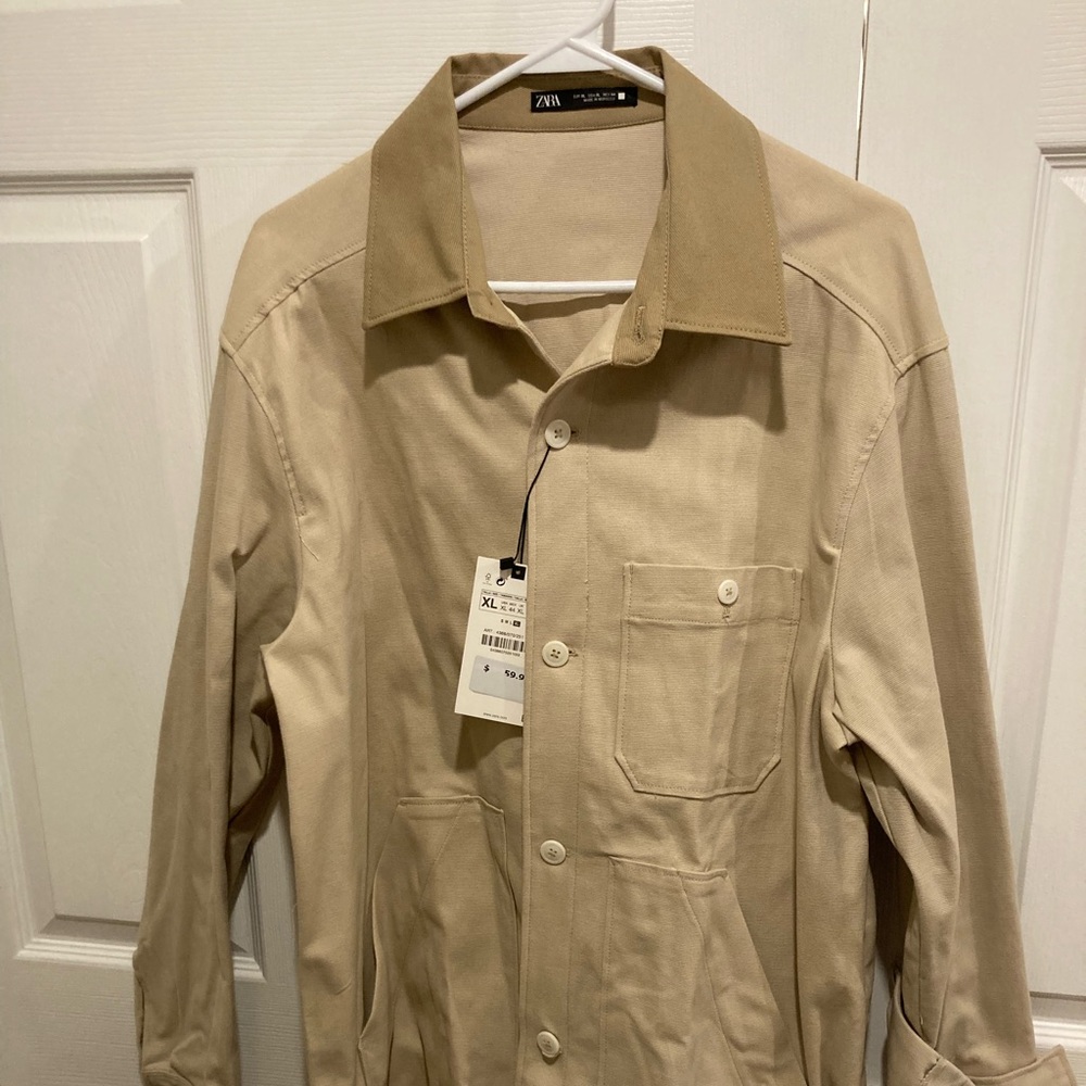 Zara man jacket size Xl contrasting collar